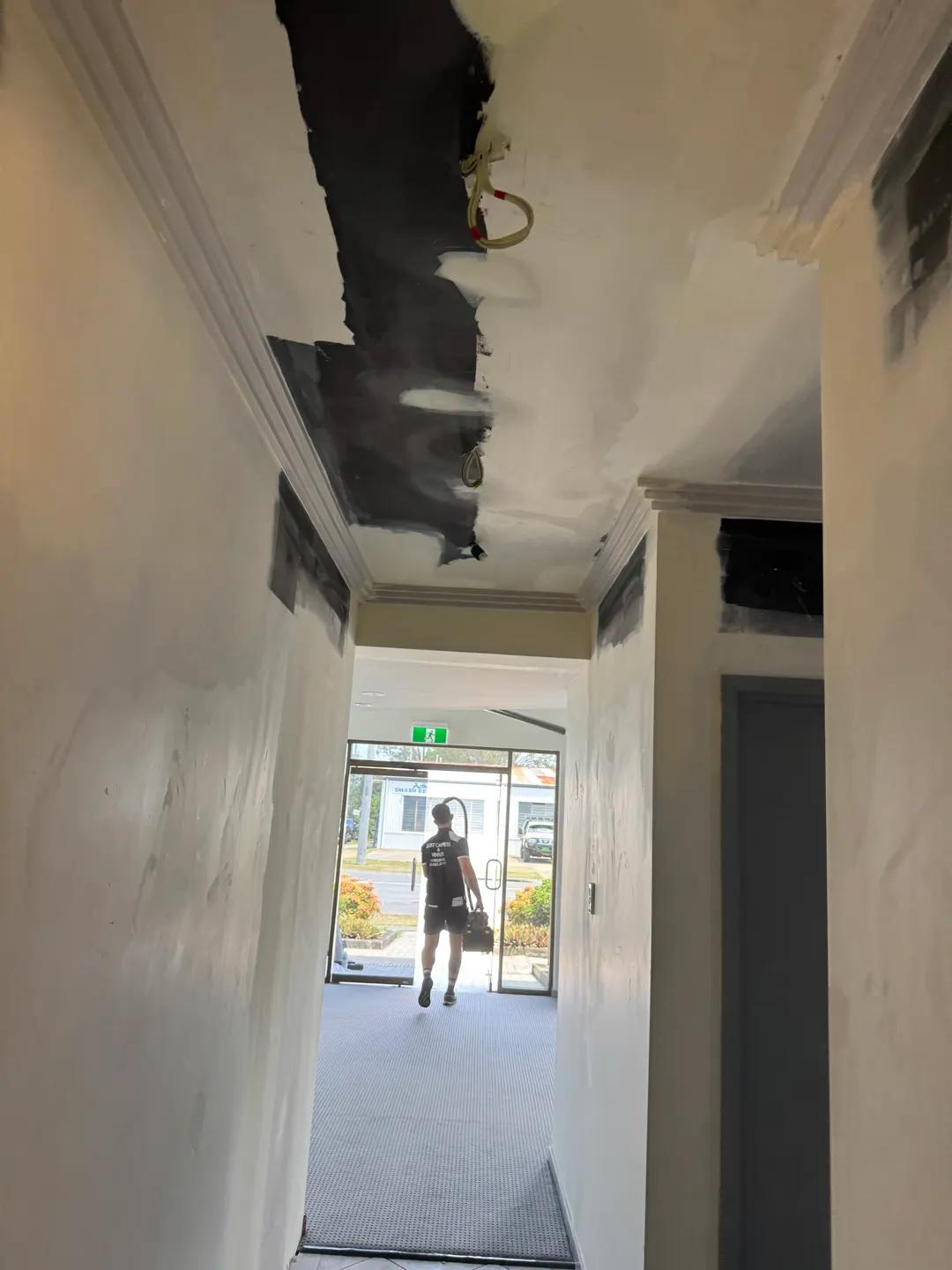 3 step cornices up at our commercial site — Plasterer work by A+S Poljak Plasterers in Sinnamon Park