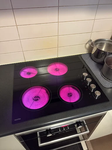 Today we replaced an old unit and installed a customer-supplied electric cooktop — Electrical work by Electrician Brisbane in Brisbane South