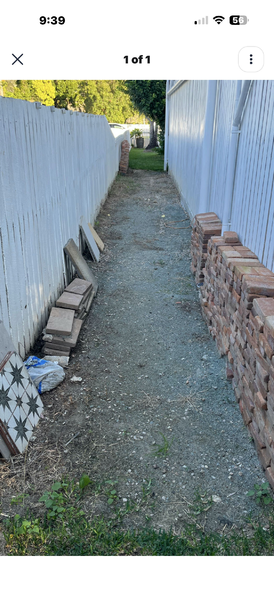Before & after ...using old  pavers down side pathway — Concreting work by Unique Paving in Browns Plains
