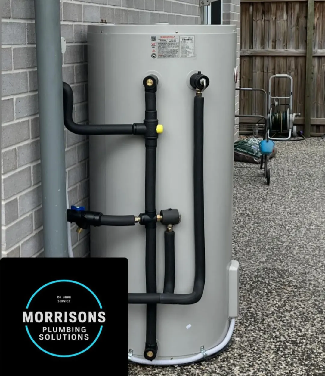 Just finished a 250L Rheem hot water instillation in Eight Mile Plains. Same day — Plumbing work by Morrisons Plumbing Solutions in Brisbane