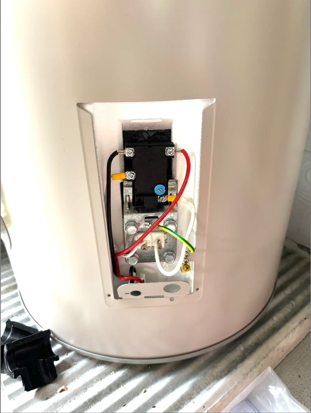 New thermostat and element change to keep our customers happy with hot water! — Electrical work by Service Today in Brisbane Inner City